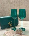 Emerald Green Wine Glass