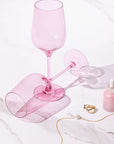 Shop Peonies Pink Wine Glasses for Your Collection - Quick Shipping
