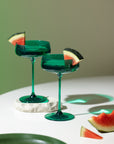 Shop Premium Emerald Green Coupe Glasses – Quality & Fast Shipping