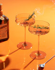 Shop for the Premium Sundowner Orange Coupe Glasses Online