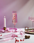 Buy Peonies Pink Flute Glasses Online – Fast Delivery, Top Quality!