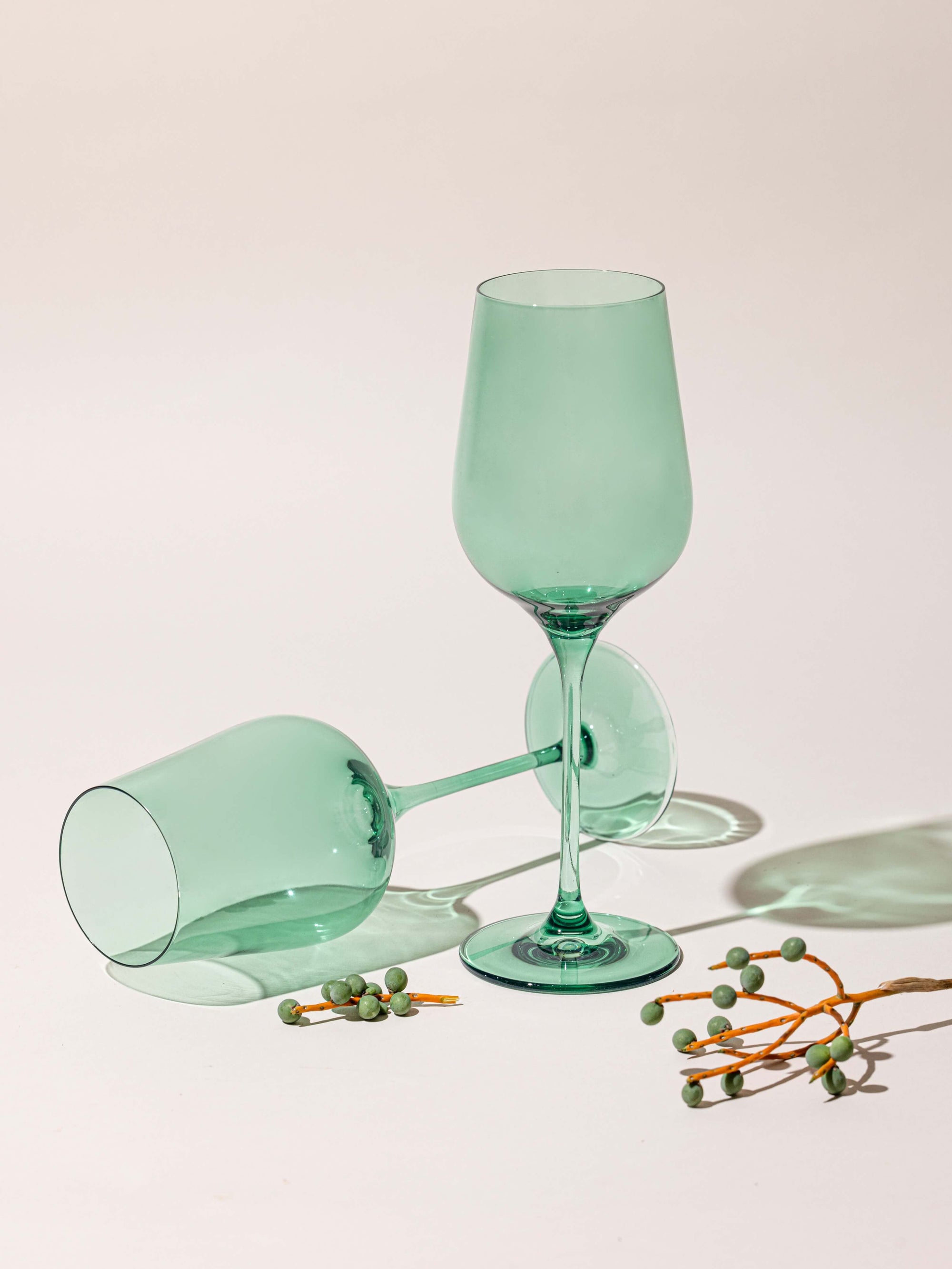 Purchase Stylish Nature Green Wine Glasses with Quality Guarantee