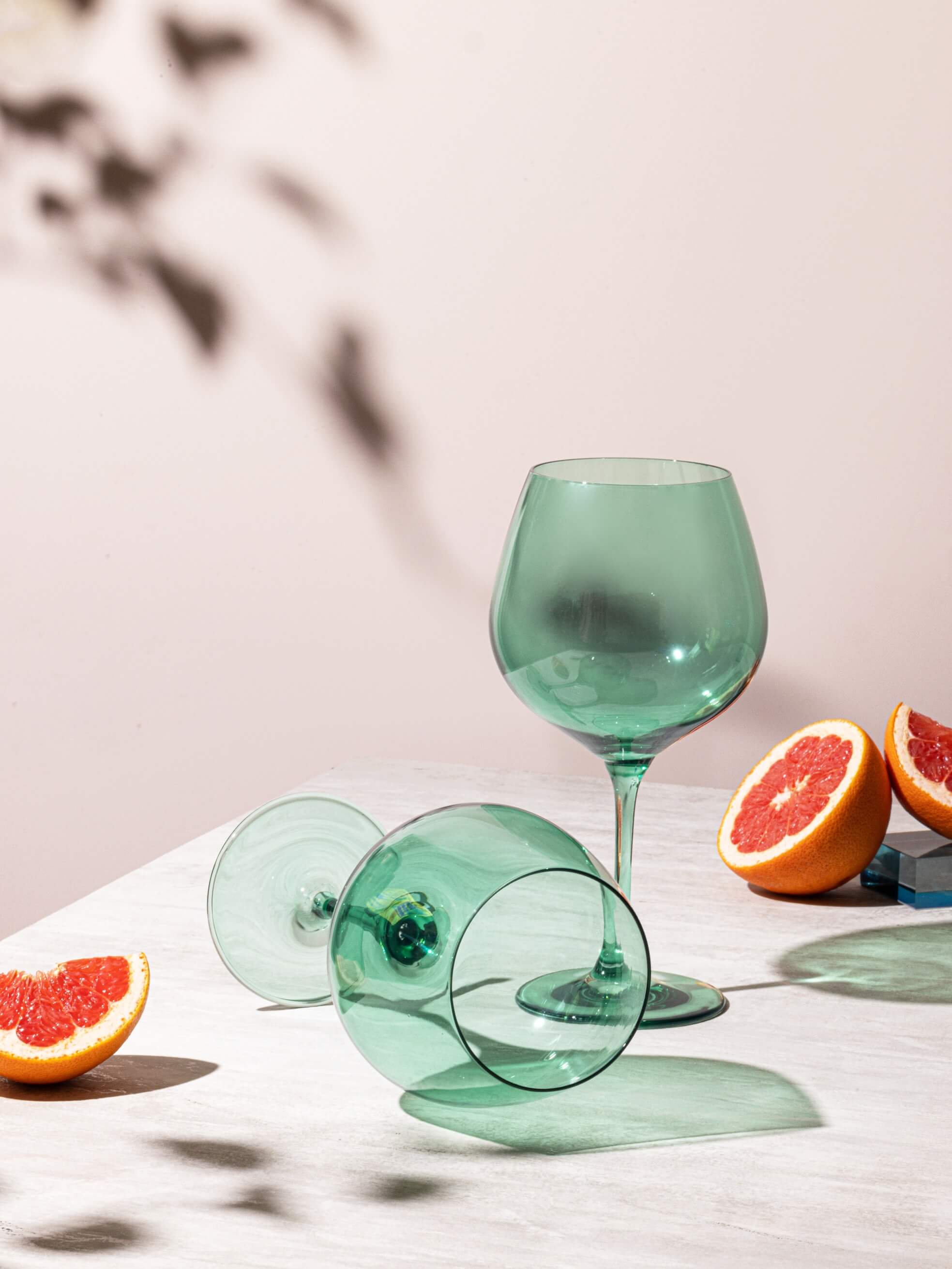 Shop Nature-Inspired Green Gin Goblets – Premium Glasses by Rayt India