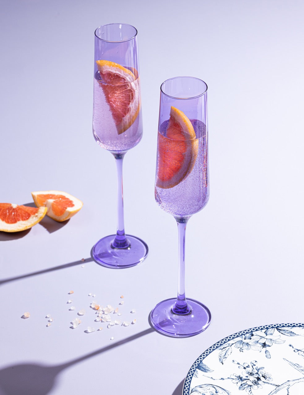 Shop Quality Serendipity Lilac Flute Glasses for Your Collection