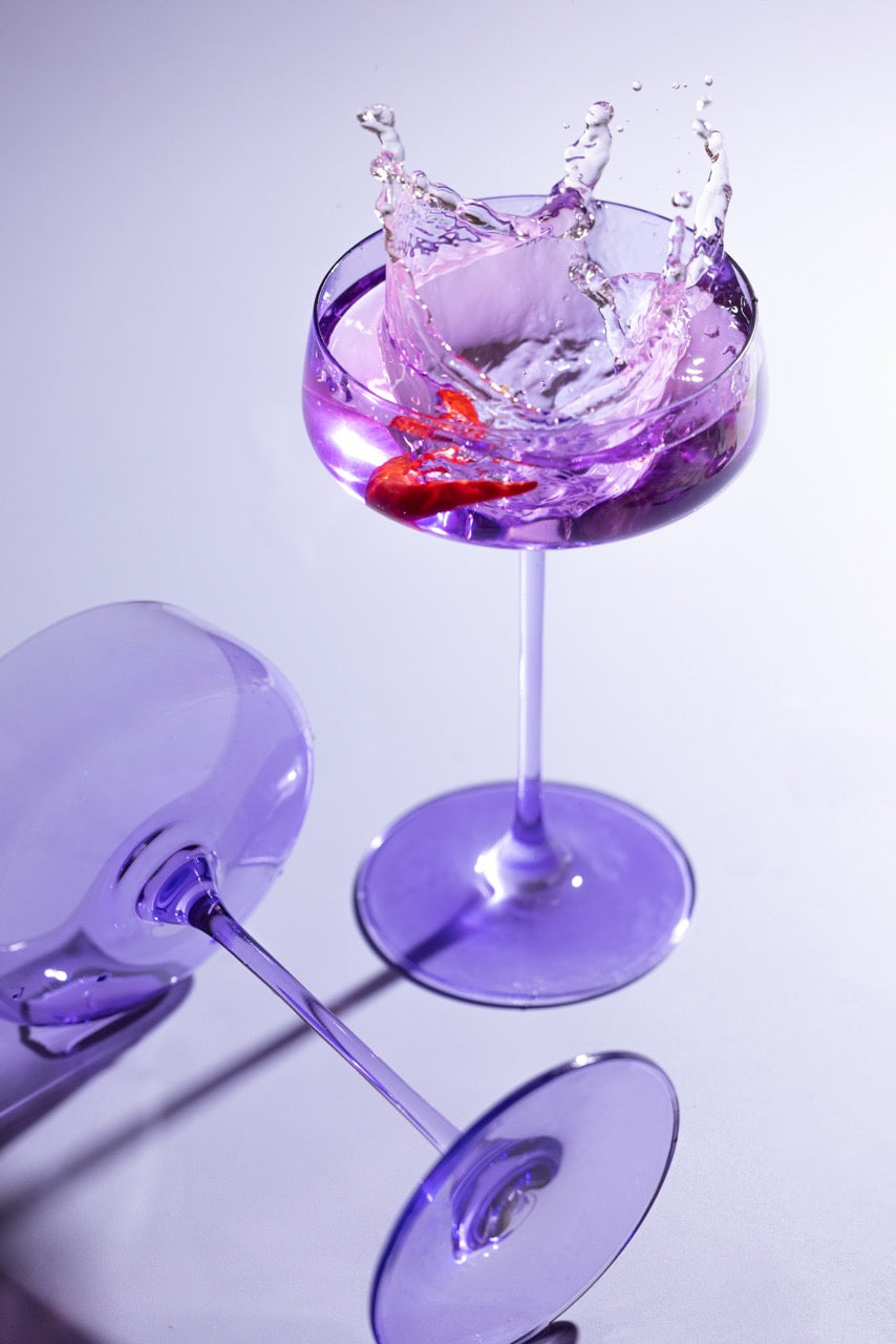 Shop Serendipity Lilac Coupe Glasses – Stylish Glassware for Every Occasion