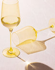 Summer Yellow Wine Glass