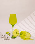 Popsicle Green Wine Glass