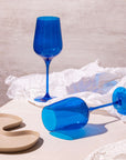 Vacation Blue Wine Glass