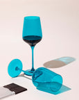 Beach Blue Wine Glass