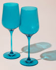 Beach Blue Wine Glass