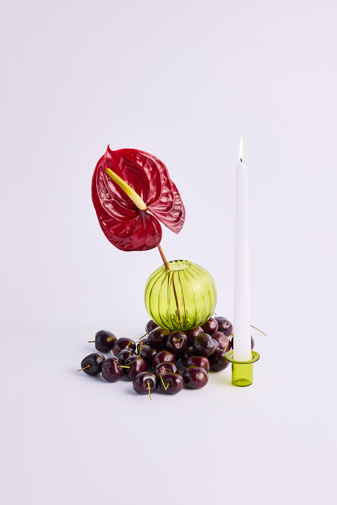 Cute popsicle green bud vase for table setting